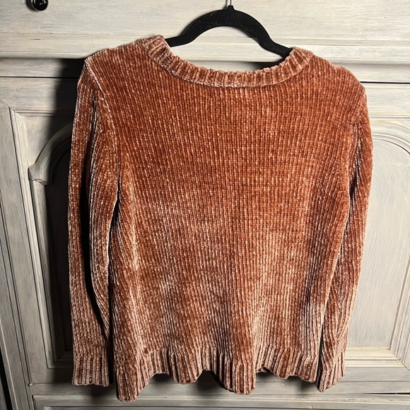 Orvis Terracotta Chenille Chunky Knit Crewneck Sweater Cozy - Picture 7 of 7